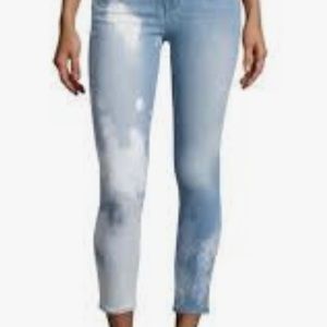 J Brand Alana High Rise Crop Bleached